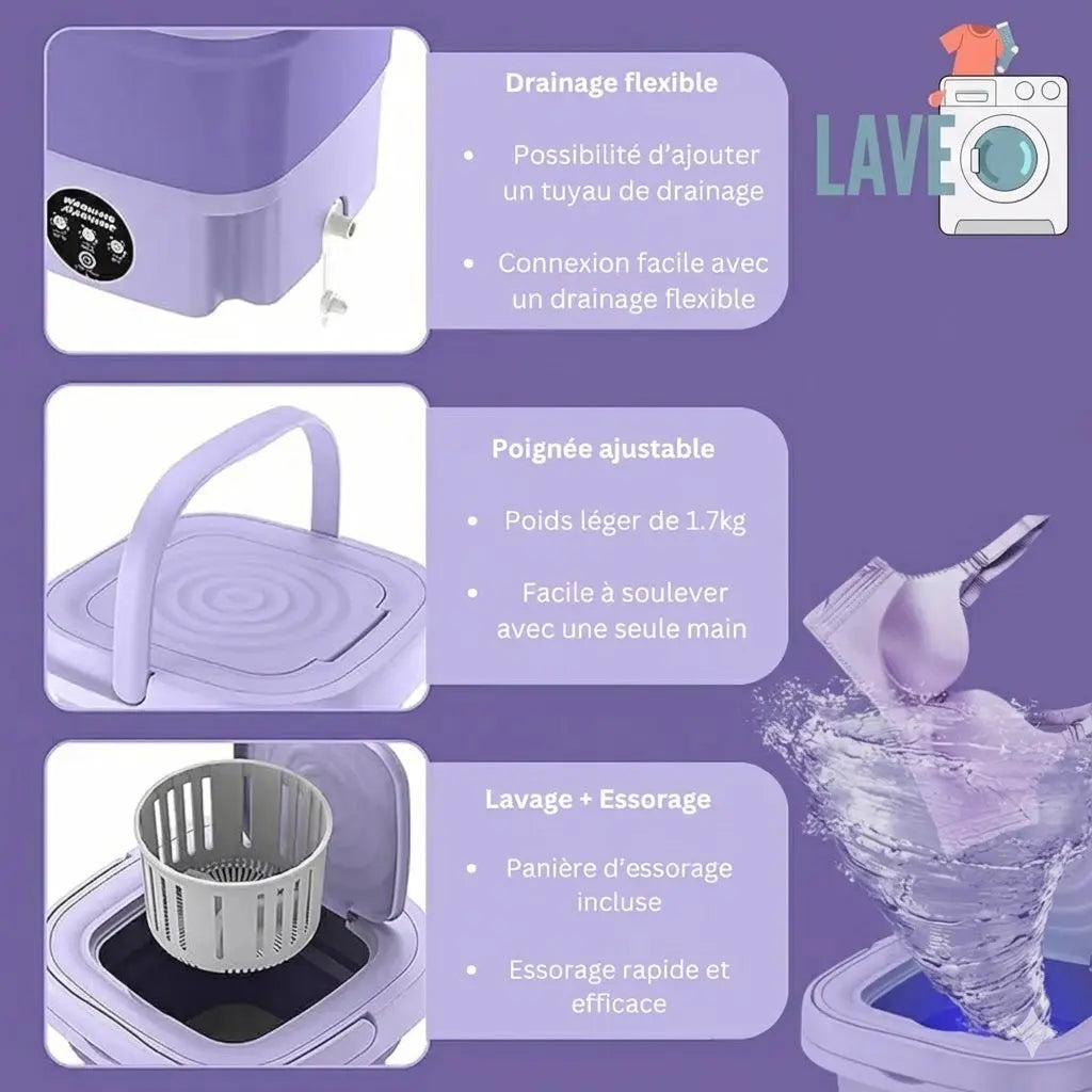 Mini machine à laver Laveo